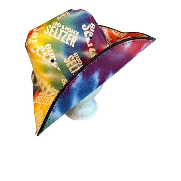 Bud Light Seltzer Cowboy Hat OSFM White & Multicolor - Picture 3 of 6